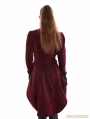 Red Gothic Palace Style Velvet Coat For Women