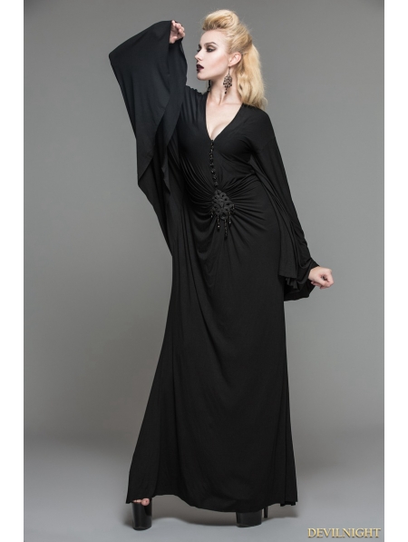 black gothic maxi dress