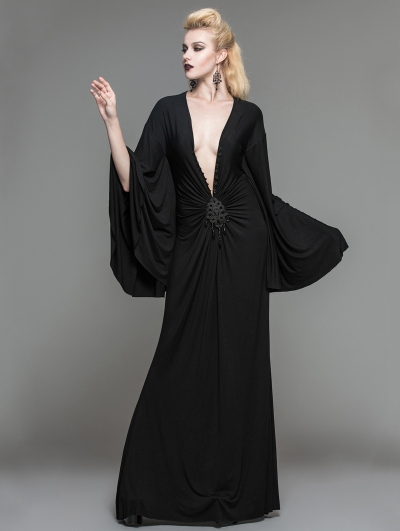 Black Gothic Persephone Maxi Dress