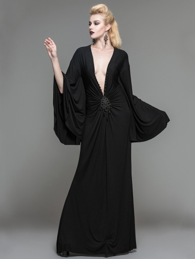 black gothic maxi dress