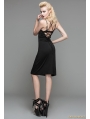 Black Gothic Dress with Sexy Back