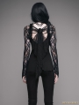 Black Romantic Gothic Lace Shirt for Women