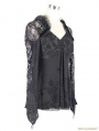 Black Romantic Gothic Lace Shirt for Women