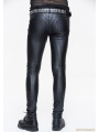 Black Gothic Stripe Trousers for Men