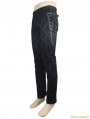 Black Gothic Vintage Palace Pattern Trousers for Men