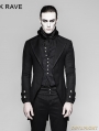 Black Gothic Gentleman Steampunk Fake Two-pieces Jacket for Men