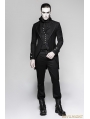 Black Gothic Gentleman Steampunk Fake Two-pieces Jacket for Men