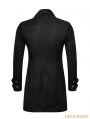 Black Gothic Gentleman Steampunk Fake Two-pieces Jacket for Men