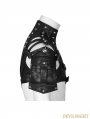 Black Mechanical Steampunk Armor Short Jacket for Men