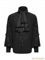 Black Gothic Gentleman Blouse with Necktie 