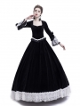 Black Velvet Civil War Queen Theatrical Victorian Costume Dress