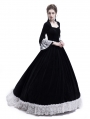 Black Velvet Civil War Queen Theatrical Victorian Costume Dress