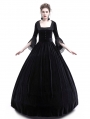 Black Velvet Marie Antoinette Queen Theatrical Victorian Dress