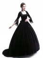 Black Velvet Marie Antoinette Queen Theatrical Victorian Dress