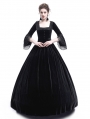 Black Velvet Marie Antoinette Queen Theatrical Victorian Dress