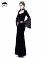 Black Velvet Dark Queen Morticia Addams Gothic Victorian Dress