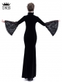 Black Velvet Dark Queen Morticia Addams Gothic Victorian Dress