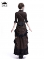 Brown Victorian Bustle Dress