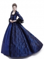 Blue Masked Ball Gothic Victorian Costume Dress