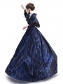 Blue Masked Ball Gothic Victorian Costume Dress