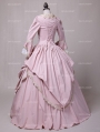 Pink Marie Antoinette Masked Ball Victorian Costume Dress