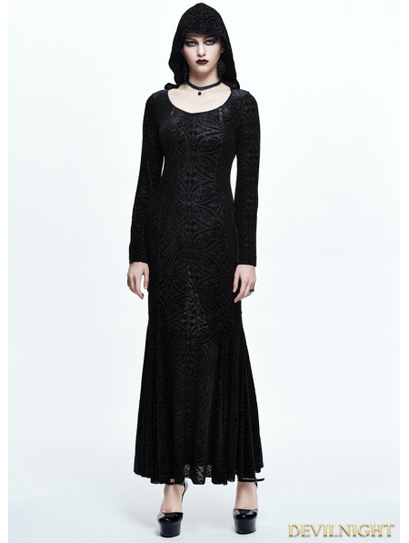 long hooded gown