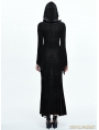 Black Pattern Gothic Witch Long Hooded Dress