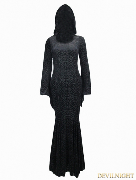 long hooded gown