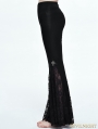 Black Gothic Cross Lace Bell-Bottomed Pants for Women