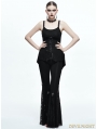 Black Gothic Cross Lace Bell-Bottomed Pants for Women