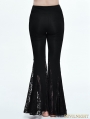 Black Gothic Cross Lace Bell-Bottomed Pants for Women