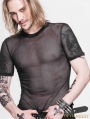 Black Gothic Net Mens Short Sleeves T-Shirt