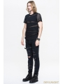 Black Gothic Net Short Sleeves T-Shirt for Men