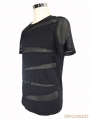 Black Gothic Net Short Sleeves T-Shirt for Men