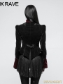 Black and Red Gothic Scissor-tail Dress Jacket for Women