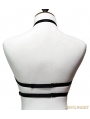 Black Womens Sexy Gothic Pentagram Harness Bra