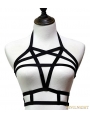 Black Double Layer Sexy Gothic Pentagram Harness Bra