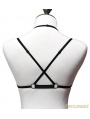 Black Gothic Harness Elastic Cage Bra