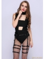 Black Gothic Leather Belt Harness Thigh Sock Garter