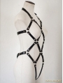 Gothic Sexy Leather Body Bondage Cage Harness