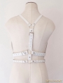 White Gothic Leather Body Bondage Belt Harness