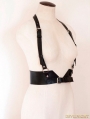 Black Leather Gothic Belt Body Harness