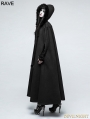 Black Winter Gothic Long Fur Cloak for Women