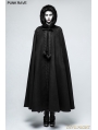 Black Winter Gothic Long Fur Cloak for Women