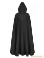 Black Winter Gothic Long Fur Cloak for Women
