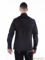 Black Gothic Punk Long Sleeves Blouse for Men