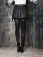 Black Gothic High-Waist PU Leather Short Skirt