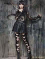 Black Gothic High-Waist PU Leather Short Skirt