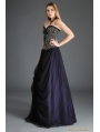 Black and Purple Organza Gothic Long Skirt