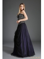 Black and Purple Organza Gothic Long Skirt